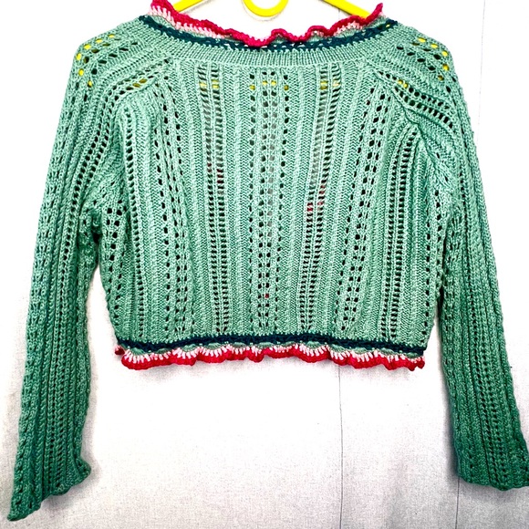 Y2K Cottage-core Crocheted Cardigan - Picture 5 of 5